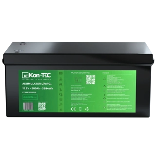 ❄️Baterie Kon-Tec KT-LFP12280-GL Green Line Lithium-železo-fosfátová LiFePO4 baterie 12V, 12,8V 280Ah, 3584Wh - Wireless BMS System + funkce ohřevu baterie | Aplikace v češtině
